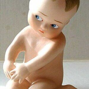 5" Pouting Sam Doll Hand Painted Porcelain Bisque Mint in Box Shackman Co. A1